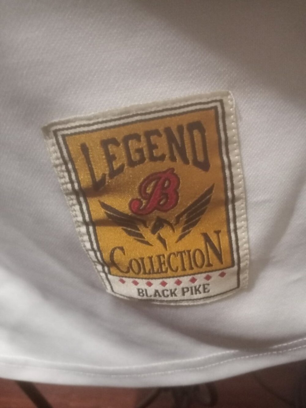 Black Pike Legend Collection Baseball Jersey Men XL Embroidered Streetwear White - Picture 6 of 13